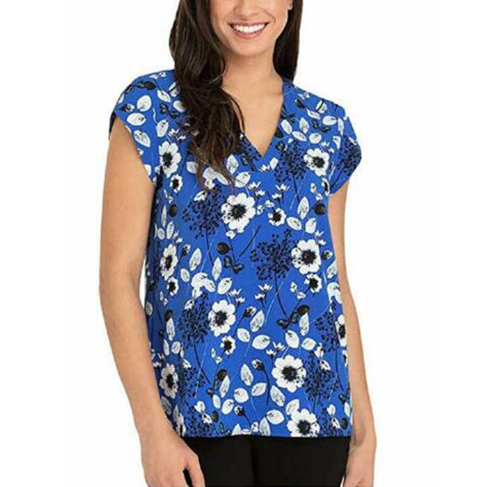 Hilary Radley Women's Short Sleeve Blouse
